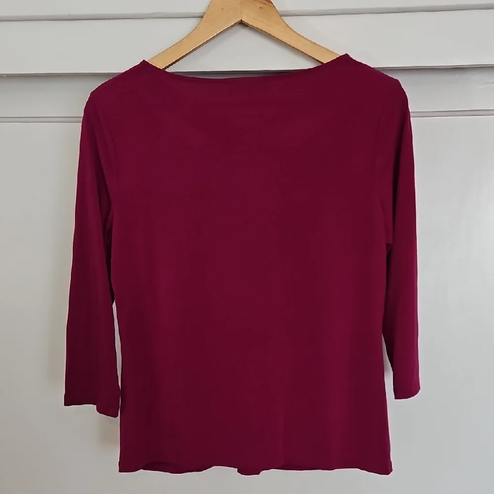 Dark Pink Blouse with Cut Outs